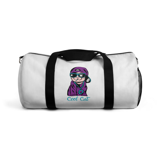 Cool Cat Duffel Bag — Cute Cartoon Cat Travel Gym Bag
