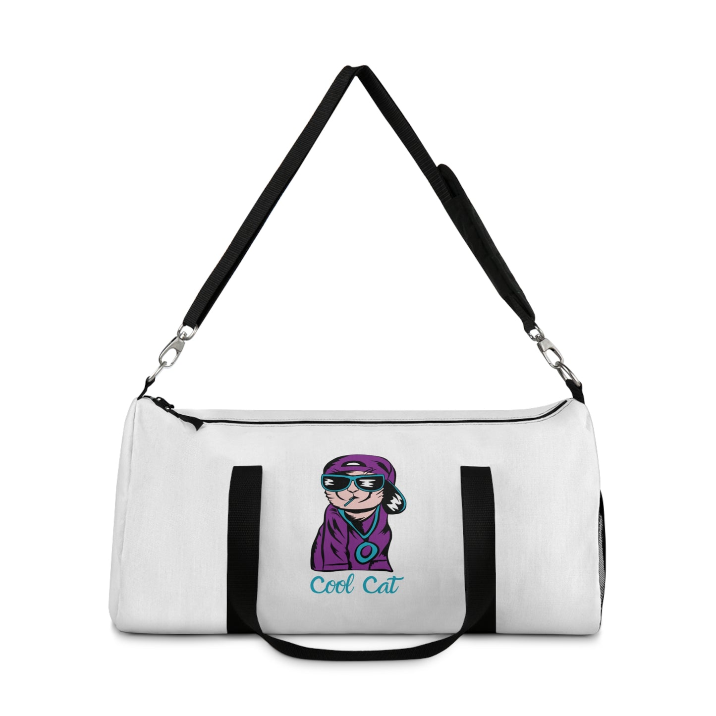 Cool Cat Duffel Bag — Cute Cartoon Cat Travel Gym Bag